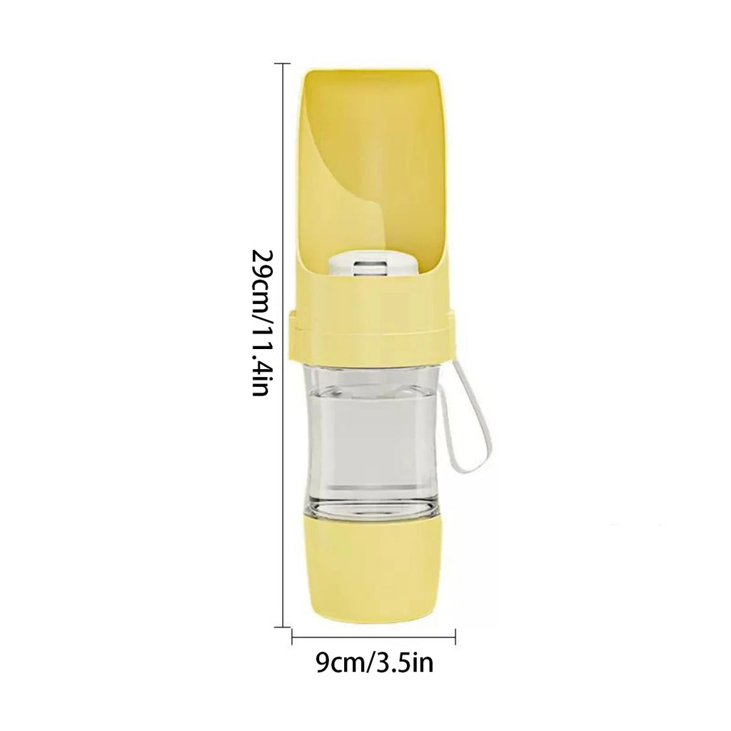 Botella Portátil para Mascotas (2 en 1 agua + comida)