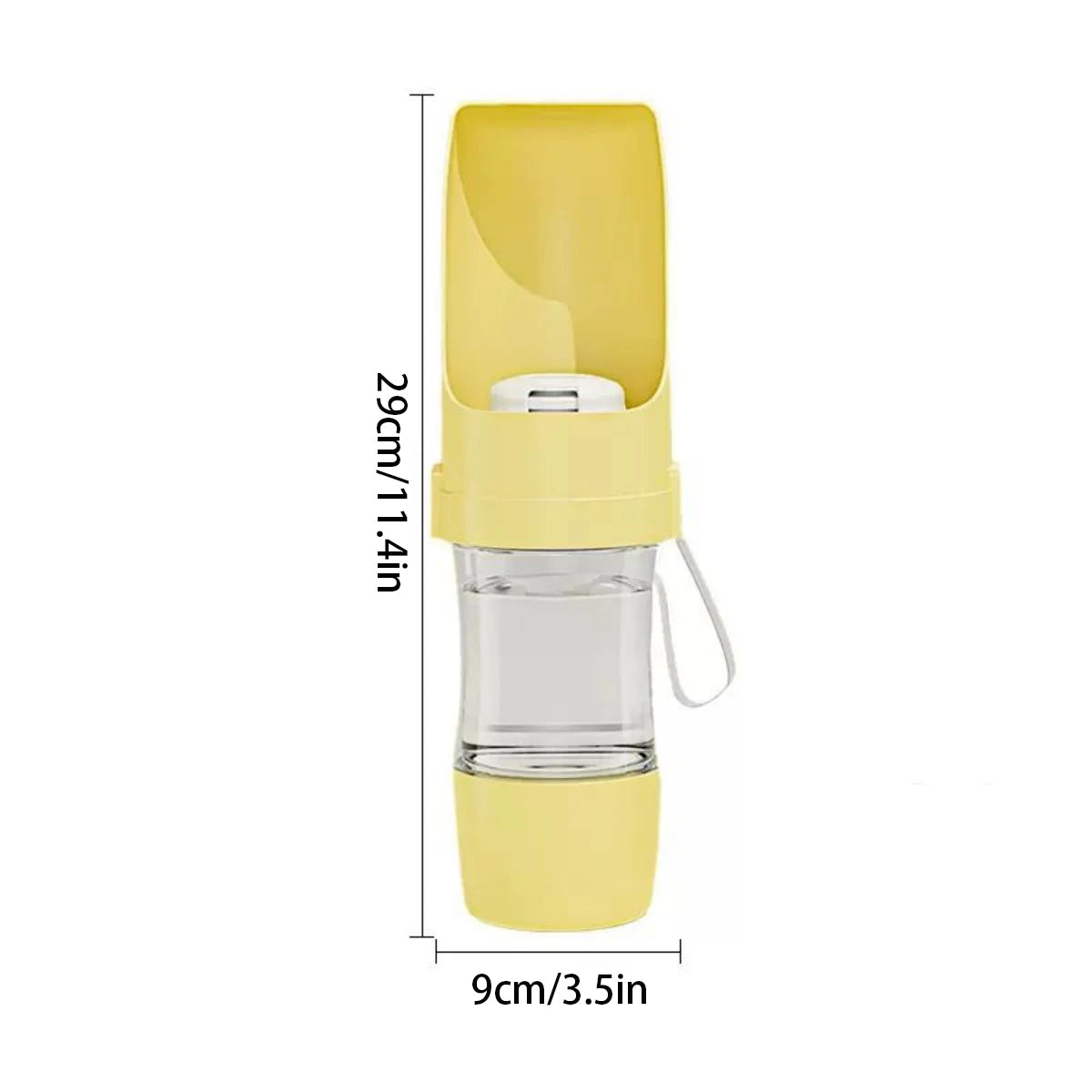 Portable Pet Water Bottle (2-in-1 water + food)